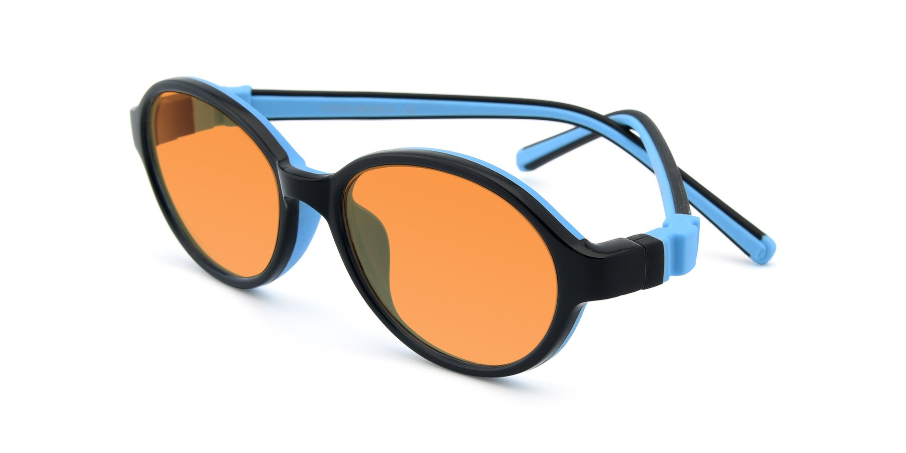 Angle of 1120 in Black-Blue with Orange Tinted Lenses