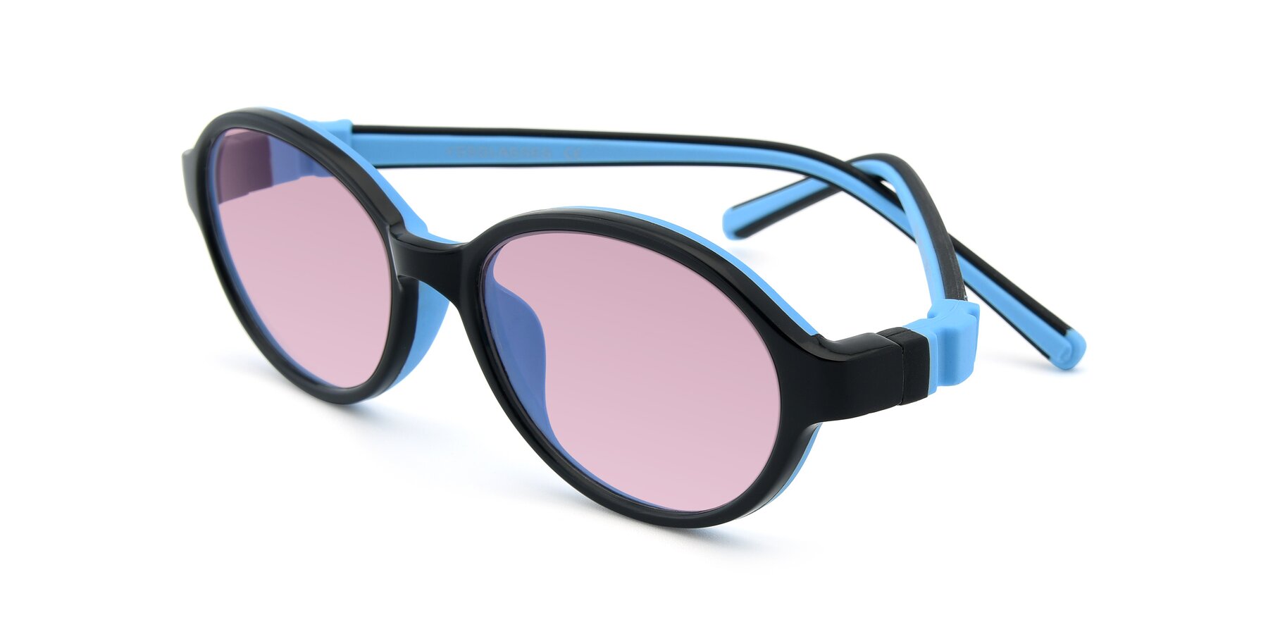 Angle of 1120 in Black-Blue with Light Wine Tinted Lenses