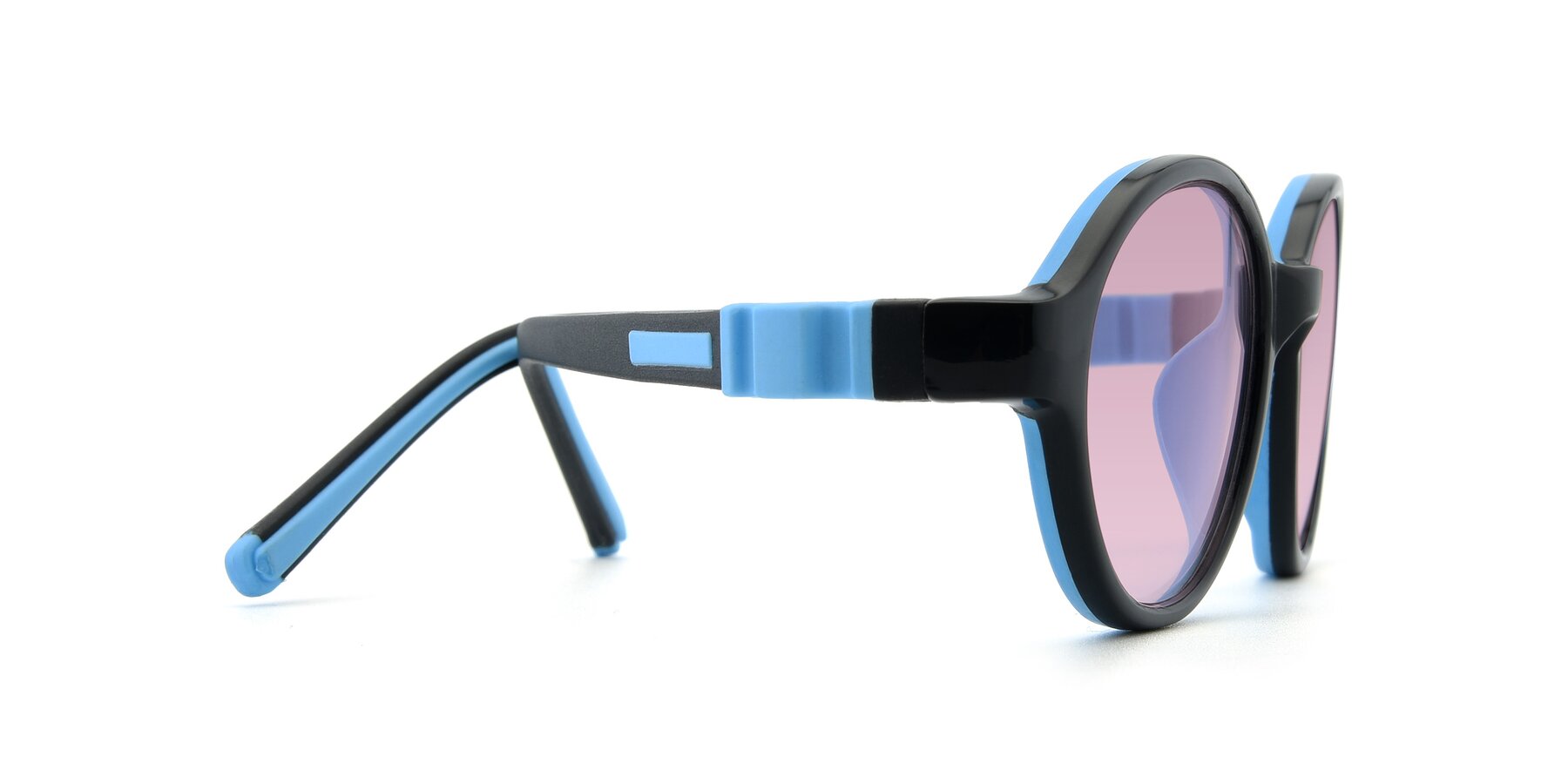 Side of 1120 in Black-Blue with Light Wine Tinted Lenses