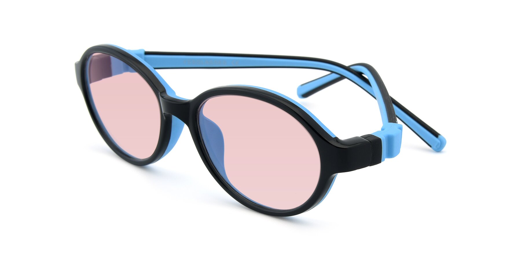 Angle of 1120 in Black-Blue with Light Garnet Tinted Lenses