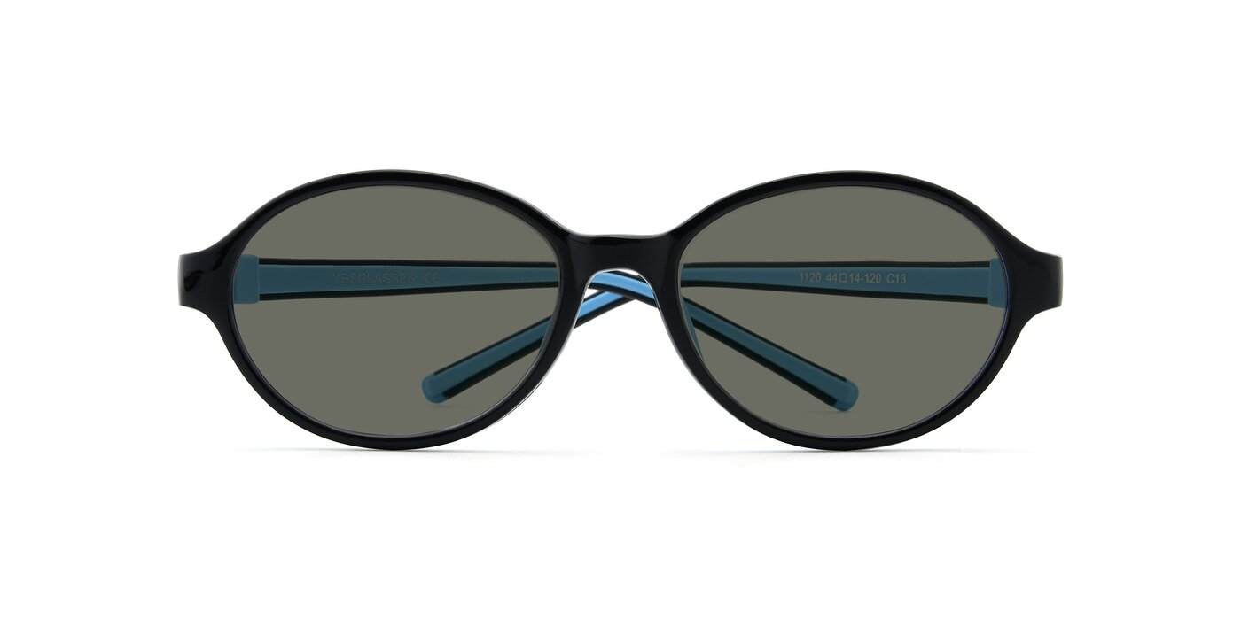 1120 - Black / Blue Polarized Sunglasses