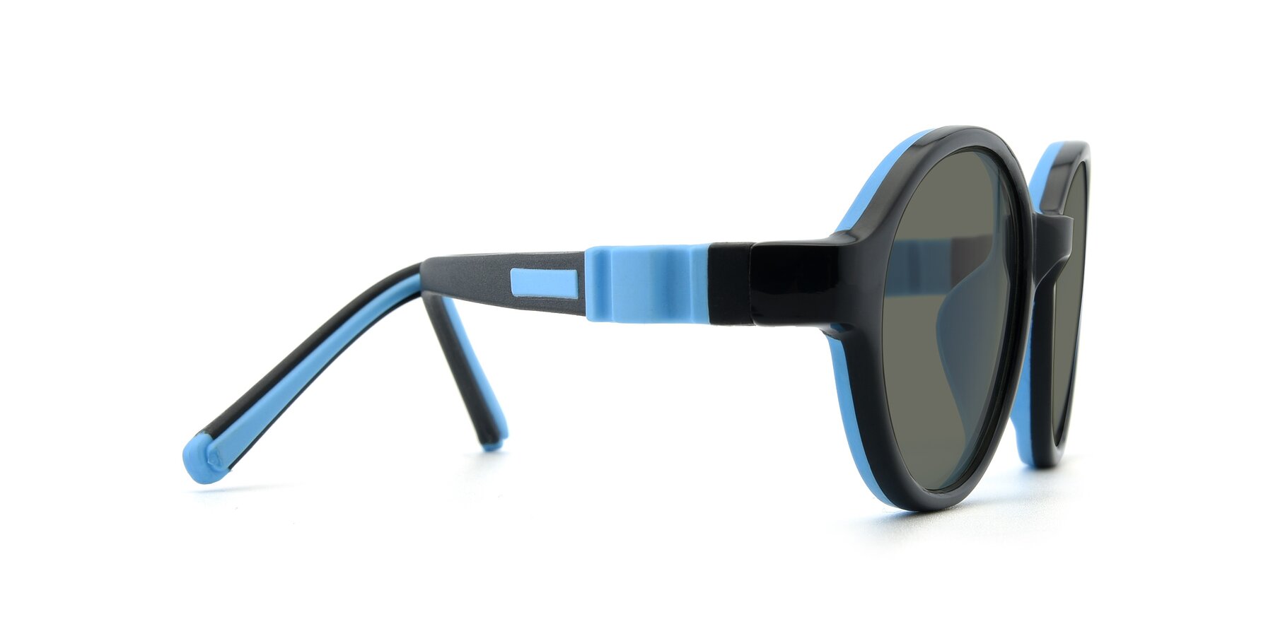 Side of 1120 in Black-Blue with Gray Polarized Lenses