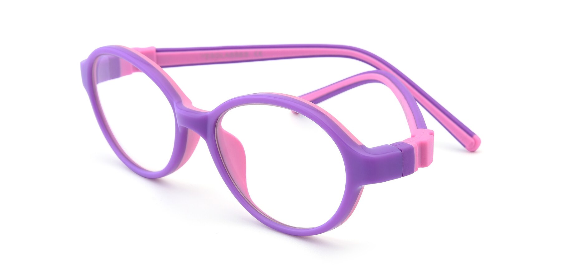 Angle of 1120 in Purple-Pink with Clear Blue Light Blocking Lenses