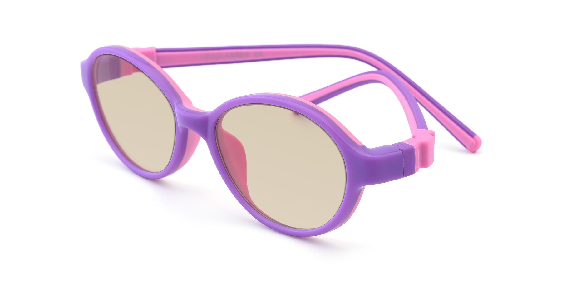 Angle of 1120 in Purple-Pink with Light Brown Tinted Lenses