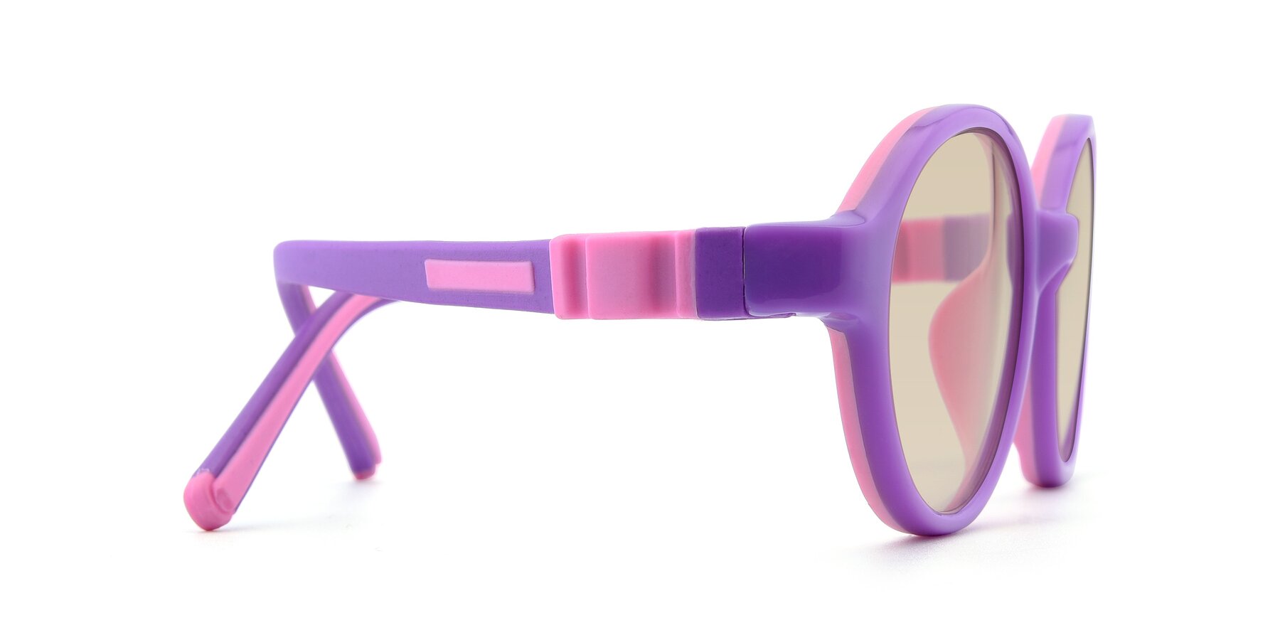 Side of 1120 in Purple-Pink with Light Brown Tinted Lenses