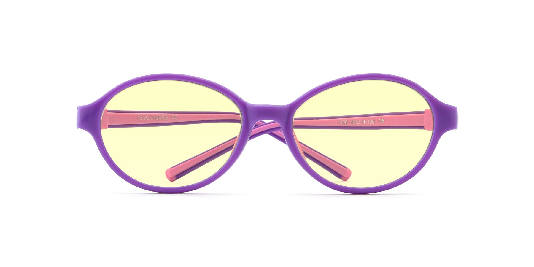 Folded Front of 1120 in Purple-Pink with Light Yellow Tinted Lenses