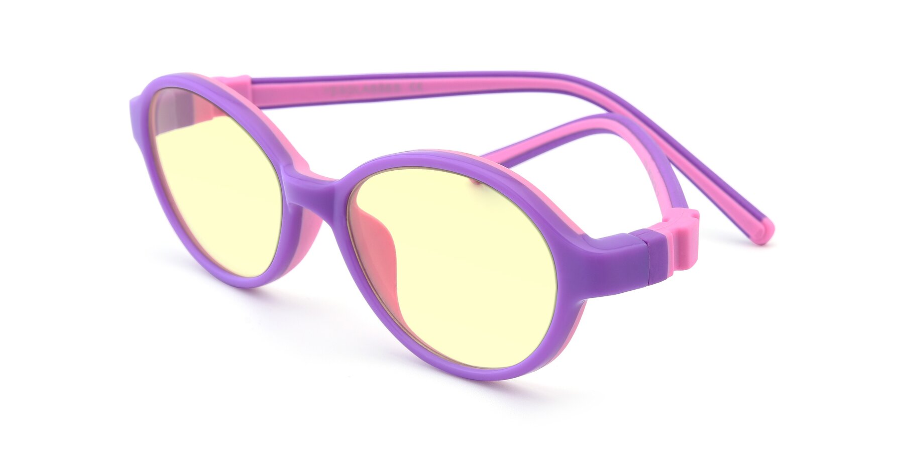 Angle of 1120 in Purple-Pink with Light Yellow Tinted Lenses