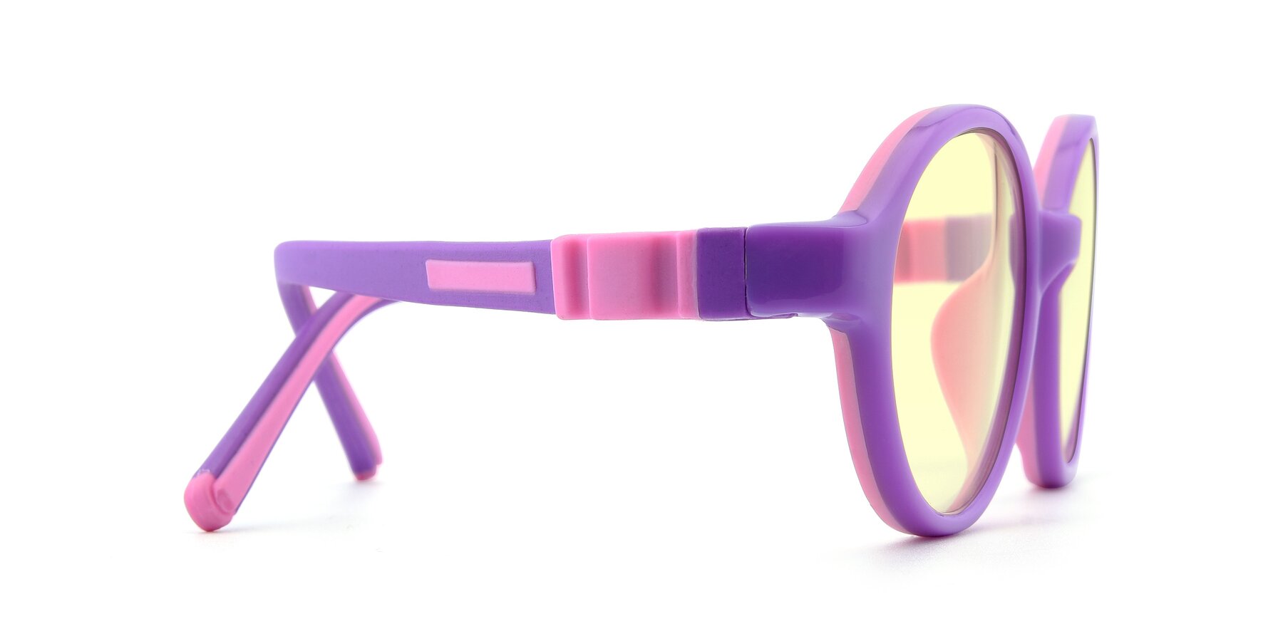 Side of 1120 in Purple-Pink with Light Yellow Tinted Lenses