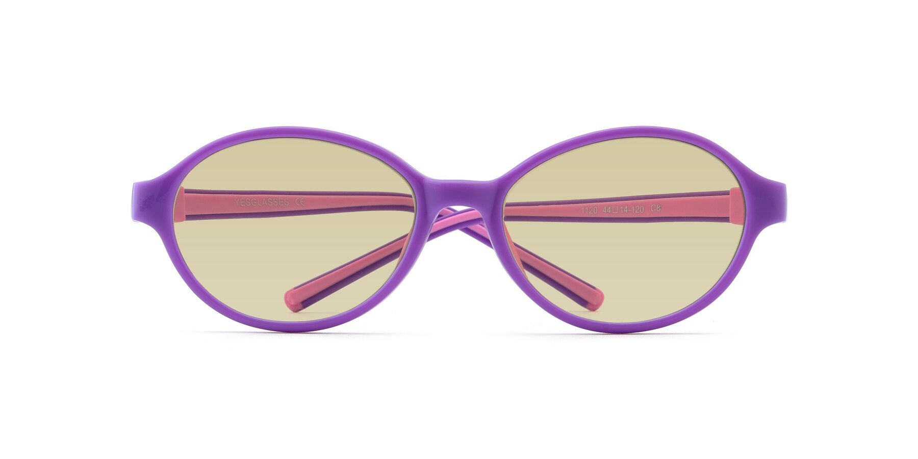 Folded Front of 1120 in Purple-Pink with Light Champagne Tinted Lenses