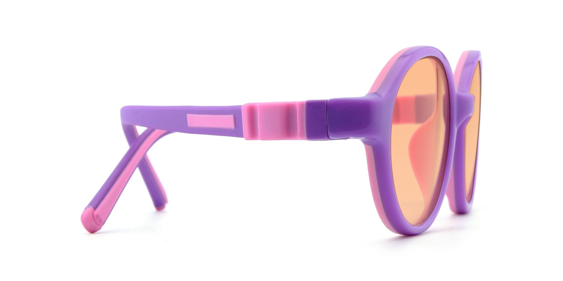 Side of 1120 in Purple-Pink with Light Orange Tinted Lenses