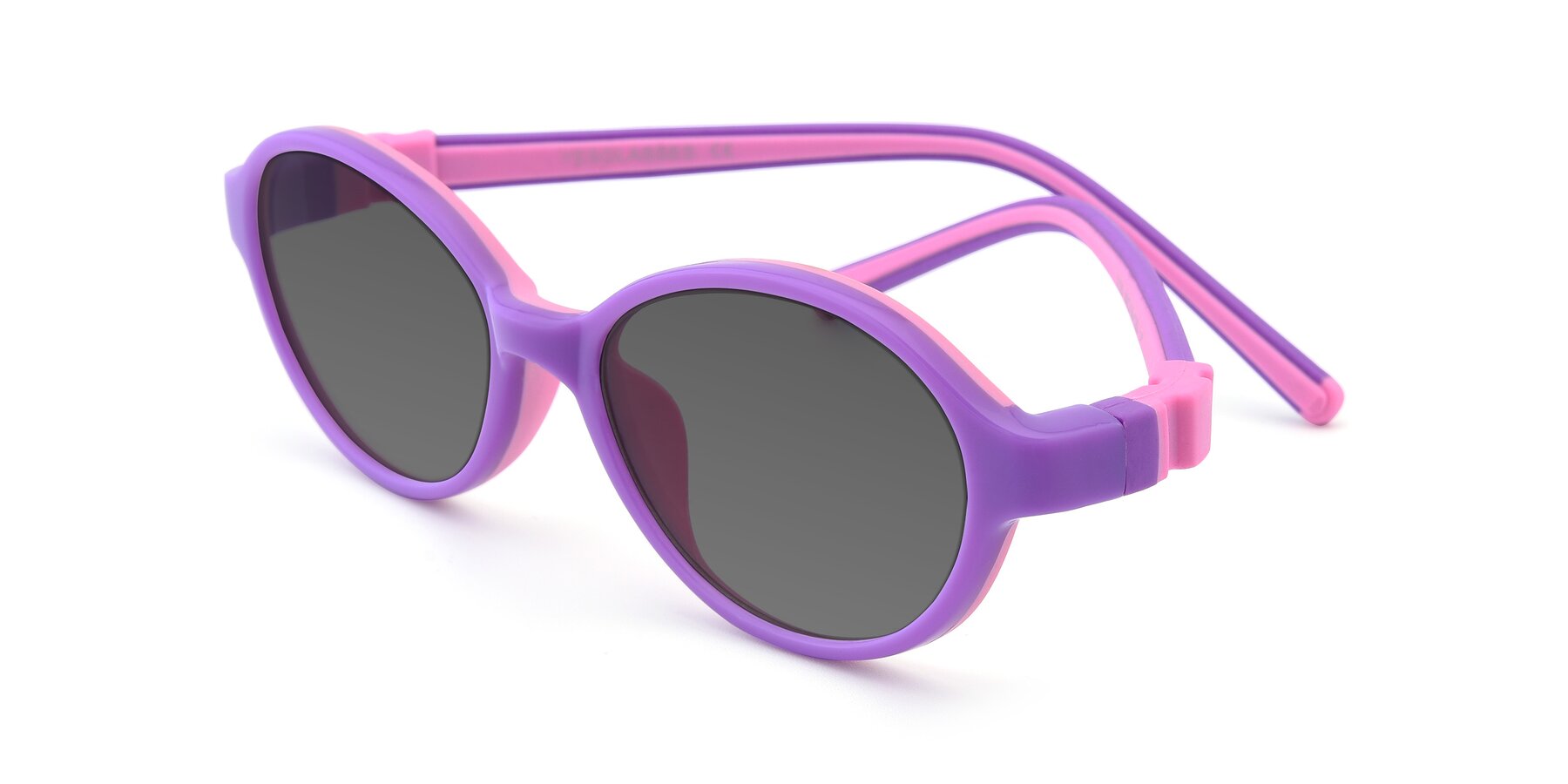 Angle of 1120 in Purple-Pink with Medium Gray Tinted Lenses