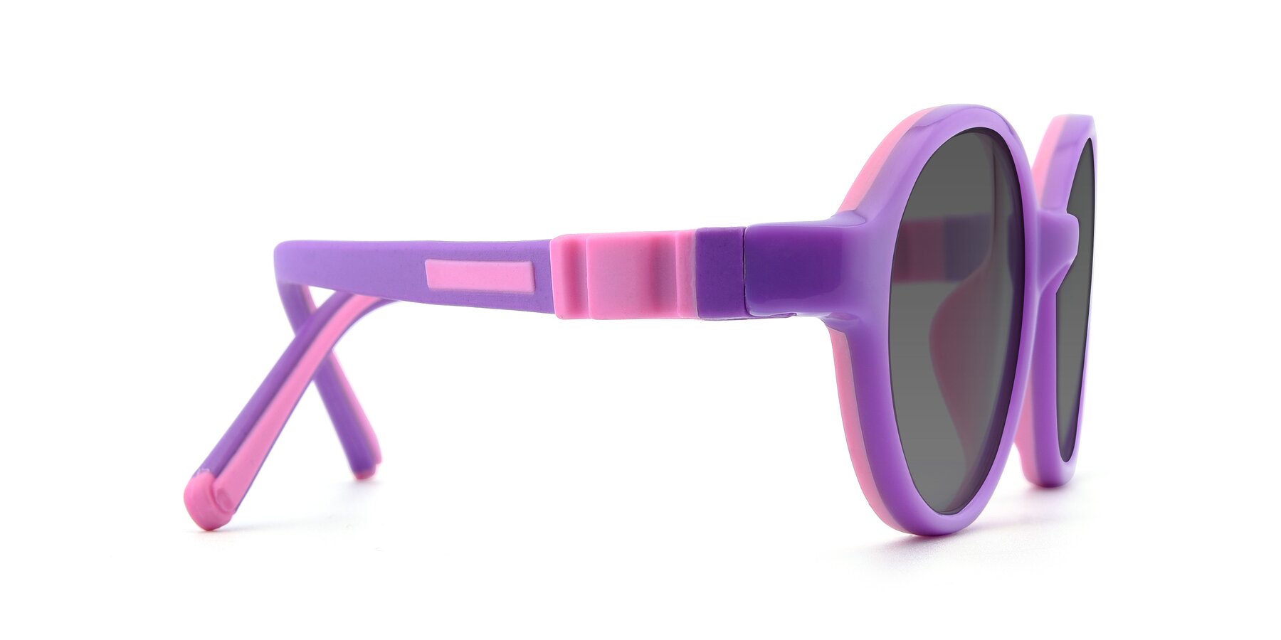 Side of 1120 in Purple-Pink with Medium Gray Tinted Lenses