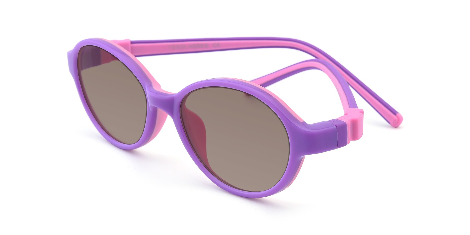 Angle of 1120 in Purple-Pink with Medium Brown Tinted Lenses