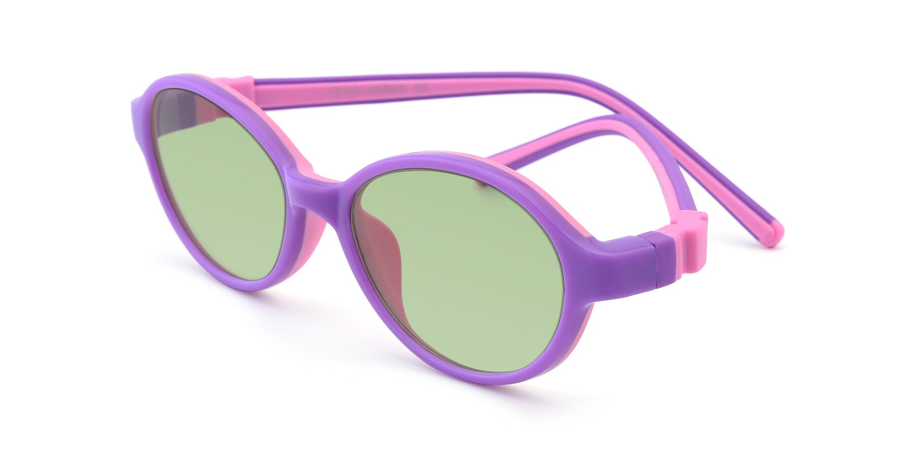 Angle of 1120 in Purple-Pink with Medium Green Tinted Lenses