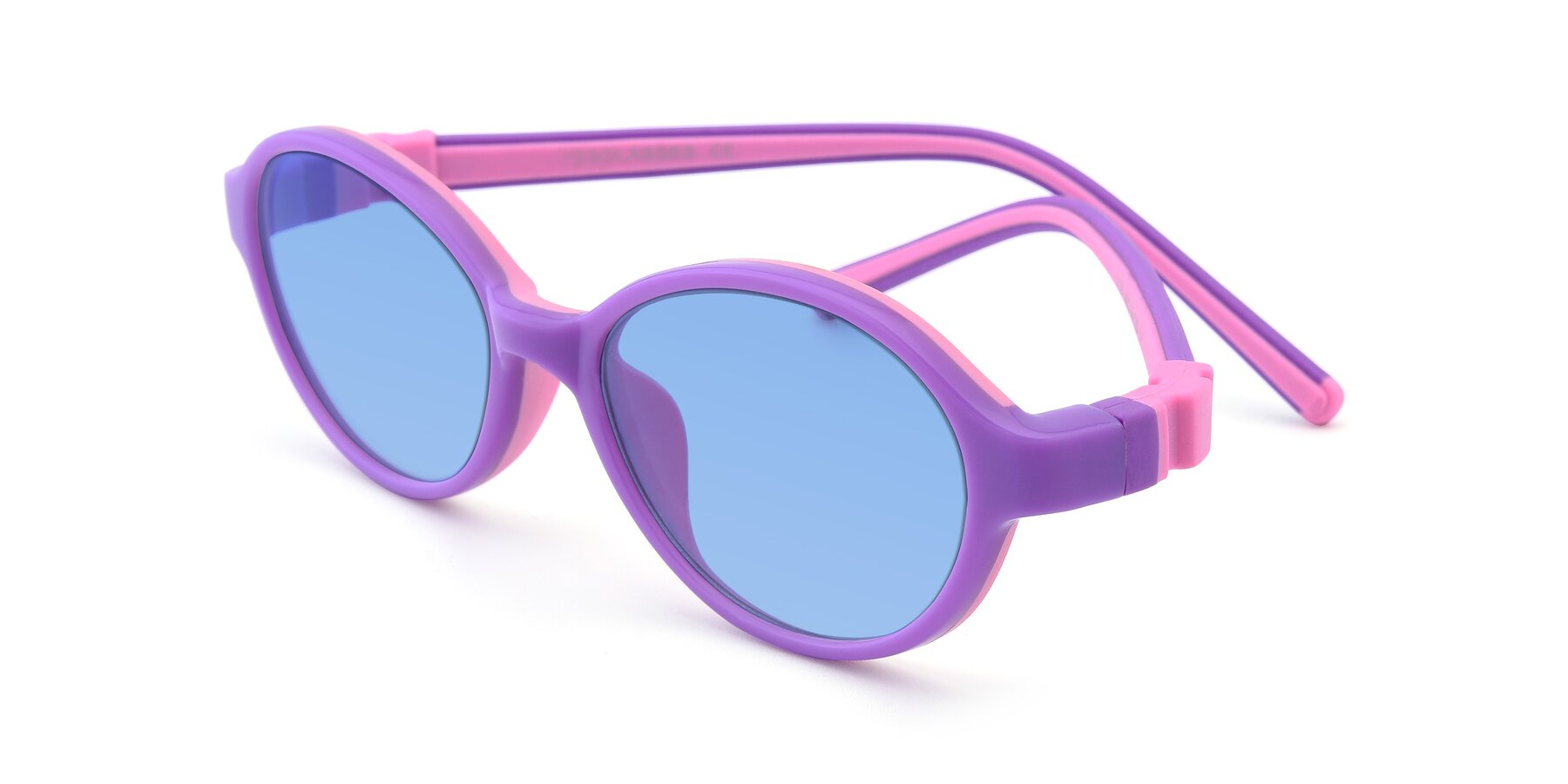 Angle of 1120 in Purple-Pink with Medium Blue Tinted Lenses