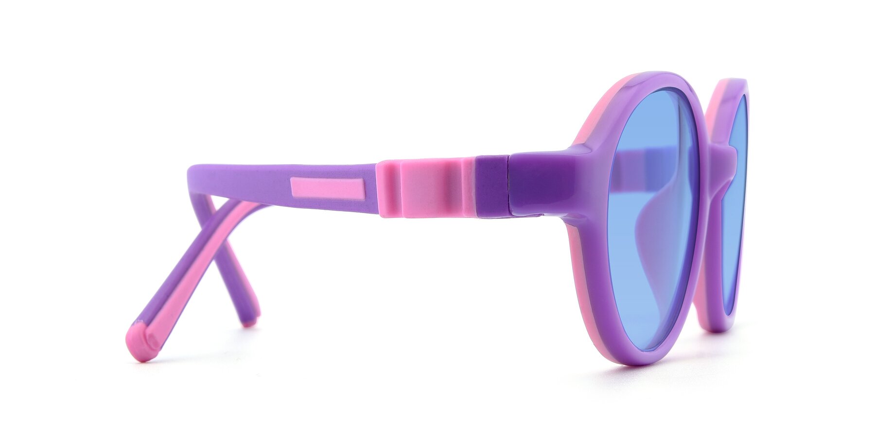 Side of 1120 in Purple-Pink with Medium Blue Tinted Lenses