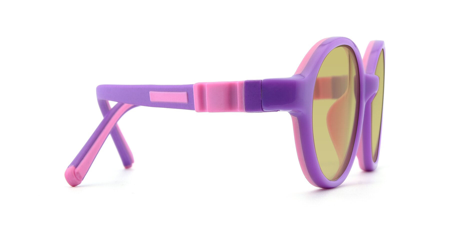 Side of 1120 in Purple-Pink with Medium Champagne Tinted Lenses