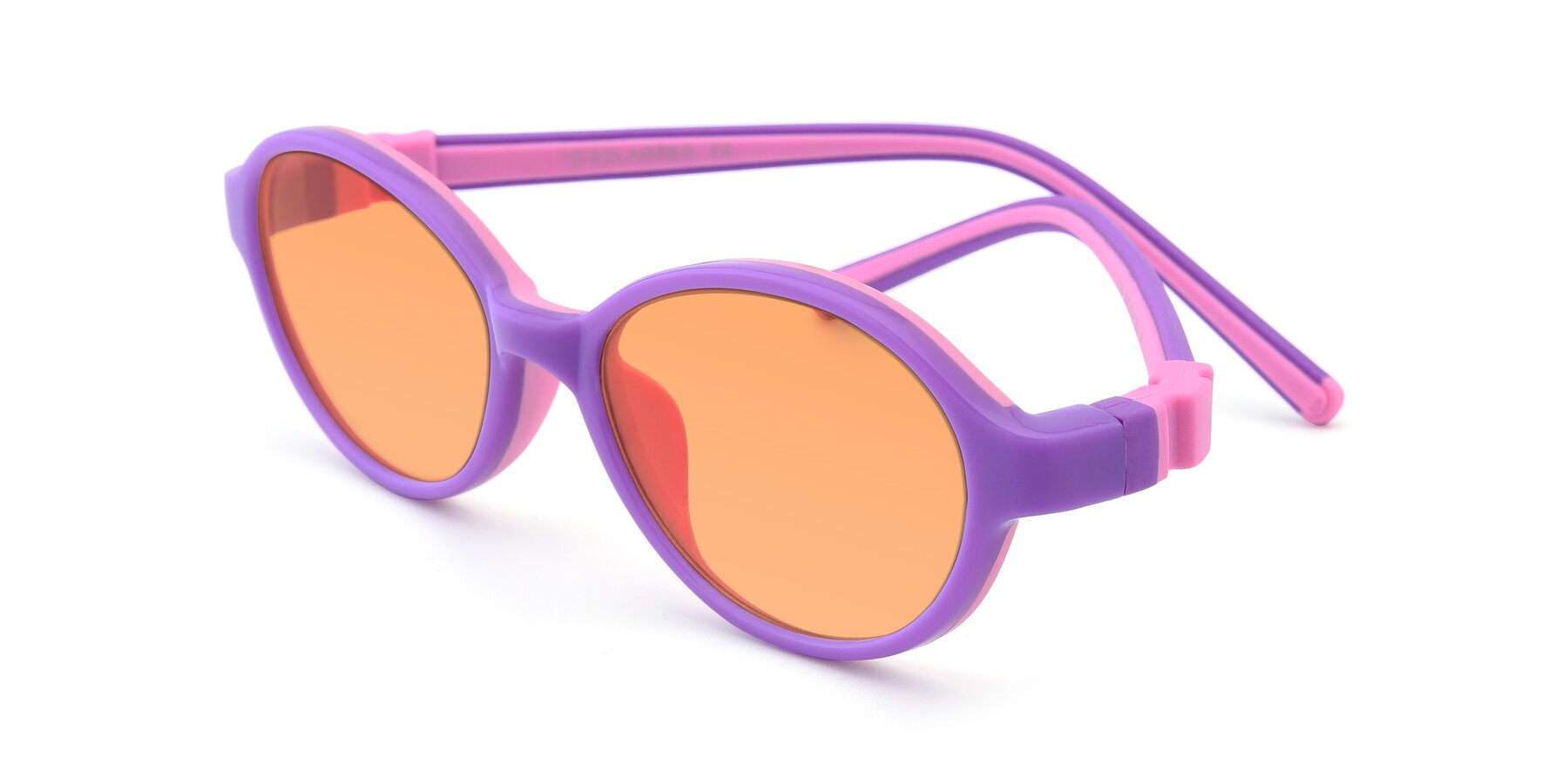 Angle of 1120 in Purple-Pink with Medium Orange Tinted Lenses