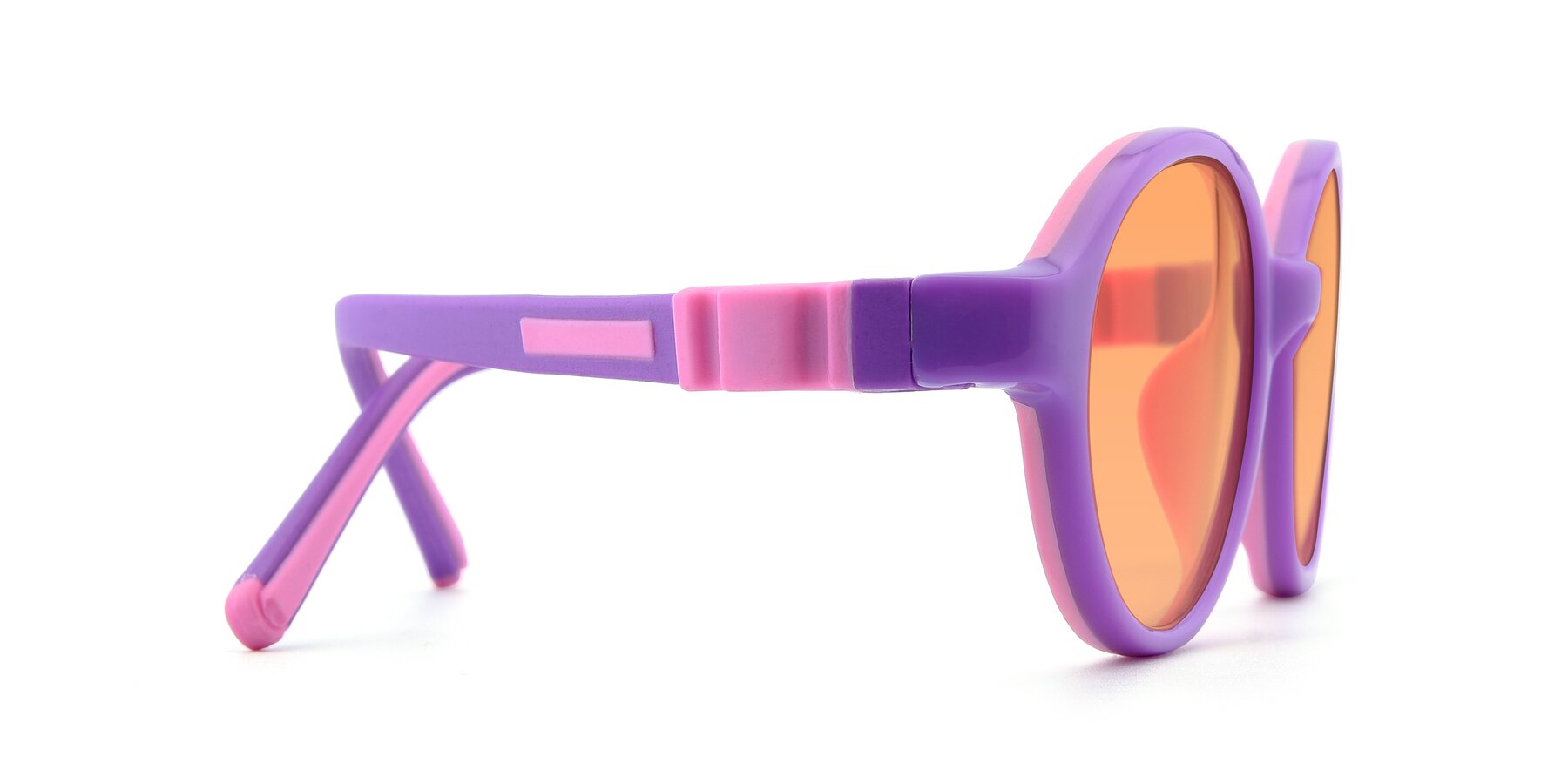 Side of 1120 in Purple-Pink with Medium Orange Tinted Lenses