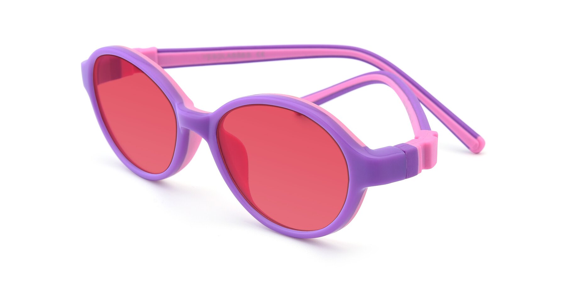 Angle of 1120 in Purple-Pink with Red Tinted Lenses
