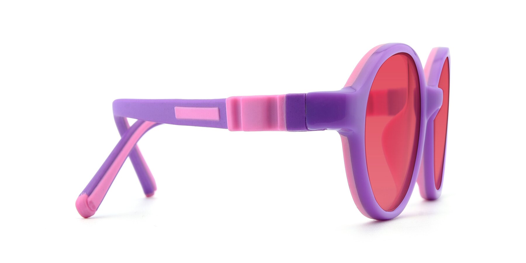 Side of 1120 in Purple-Pink with Red Tinted Lenses
