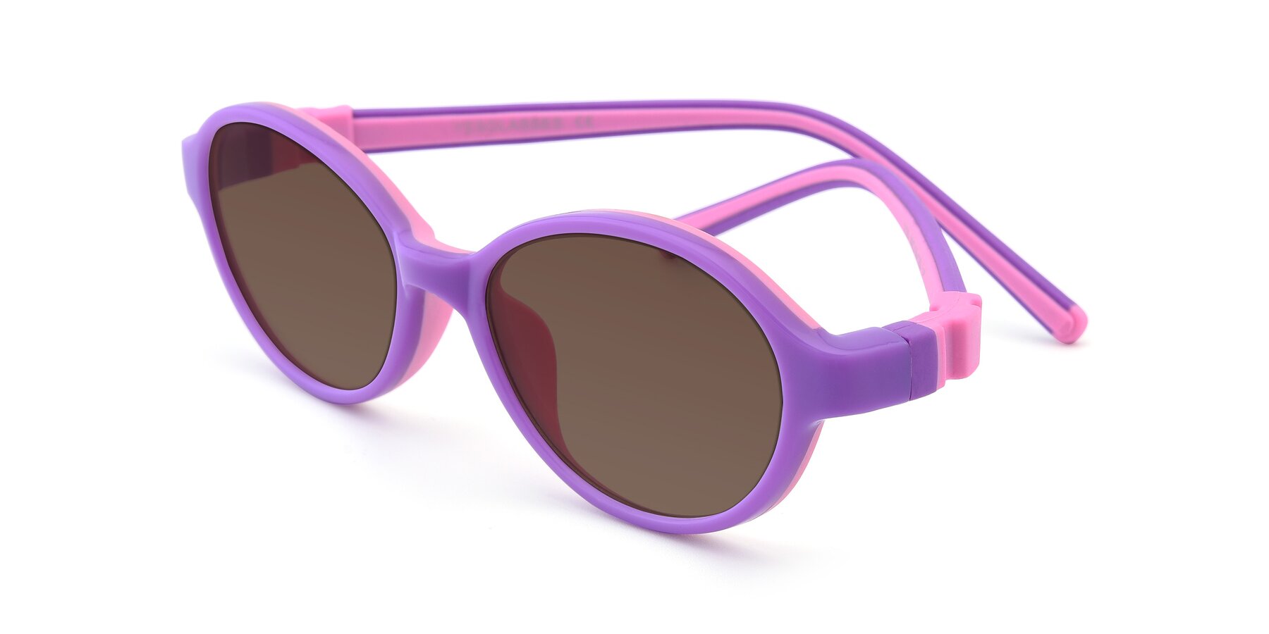 Angle of 1120 in Purple-Pink with Brown Tinted Lenses