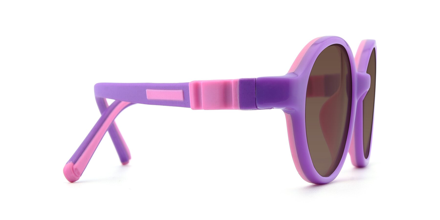 Side of 1120 in Purple-Pink with Brown Tinted Lenses