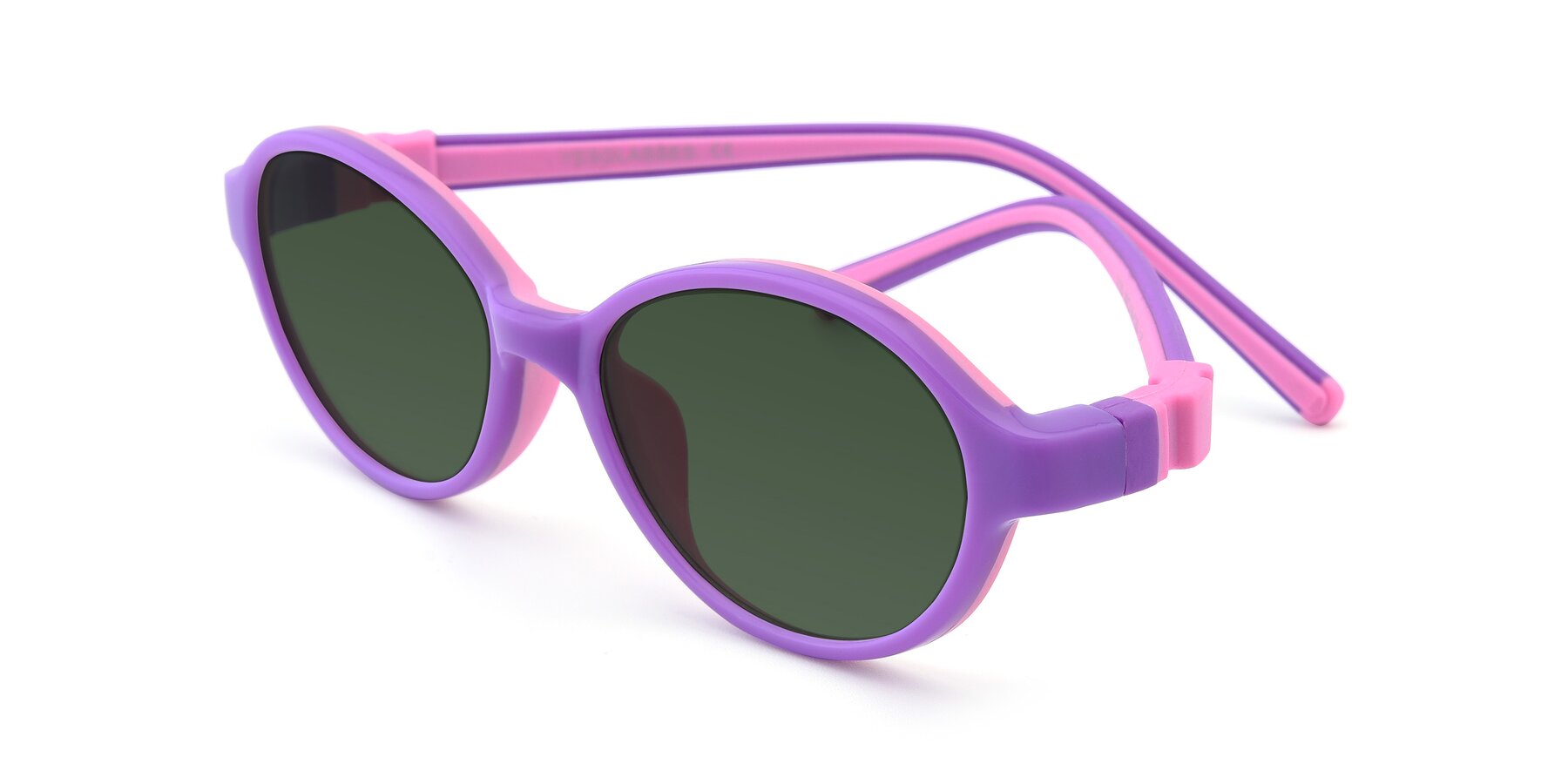 Angle of 1120 in Purple-Pink with Green Tinted Lenses