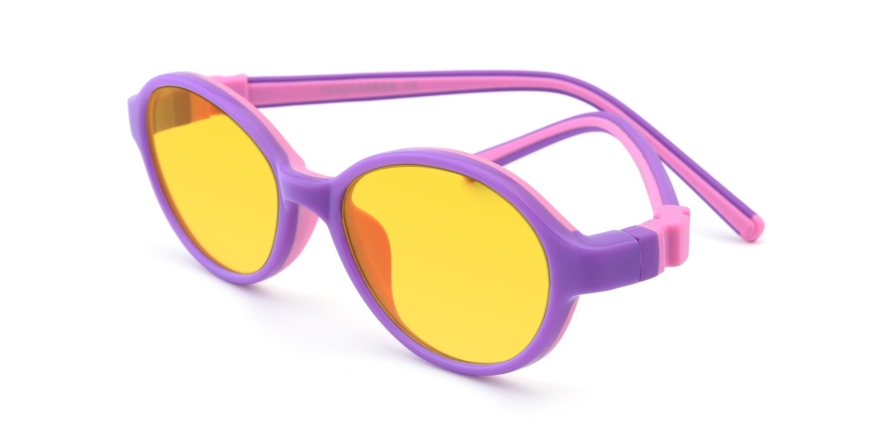 Angle of 1120 in Purple-Pink with Yellow Tinted Lenses