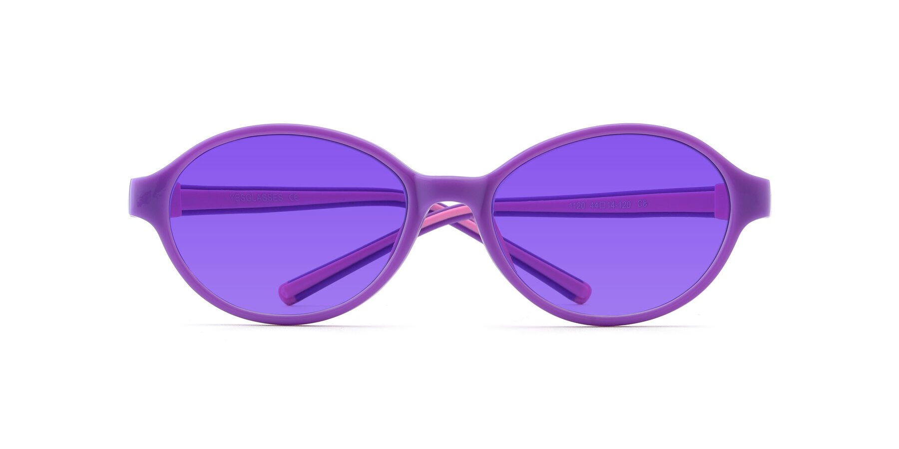 Folded Front of 1120 in Purple-Pink with Purple Tinted Lenses