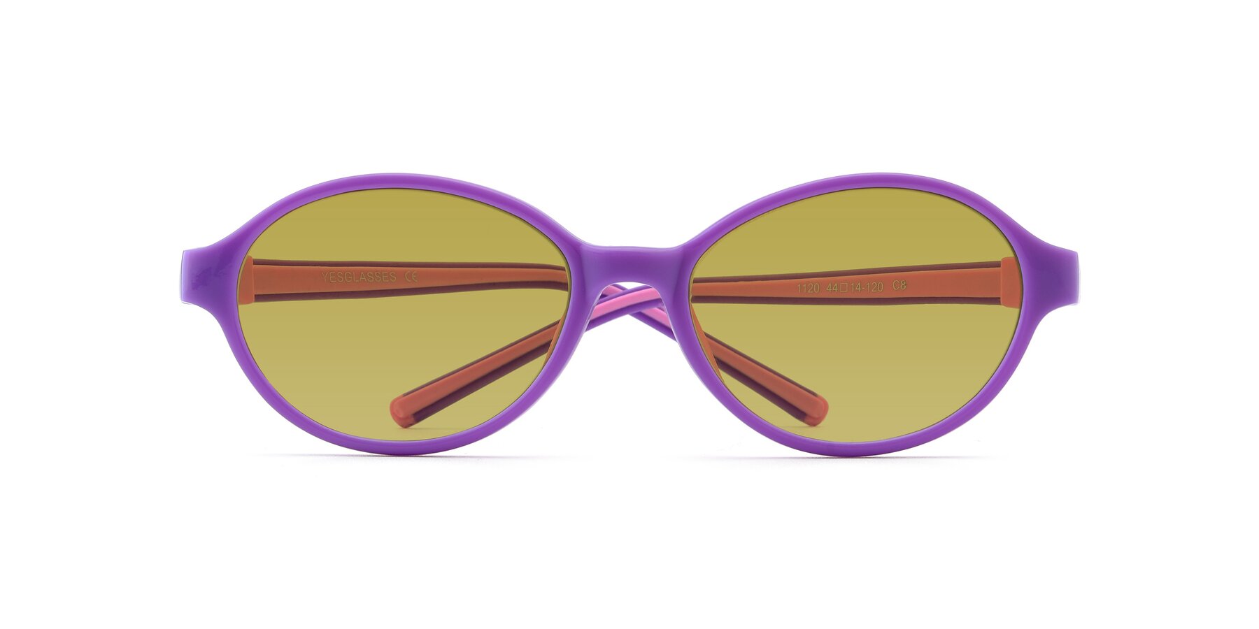 Folded Front of 1120 in Purple-Pink with Champagne Tinted Lenses
