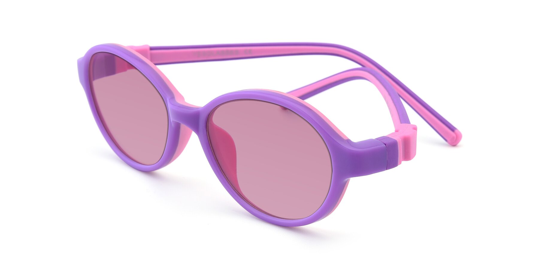 Angle of 1120 in Purple-Pink with Medium Wine Tinted Lenses