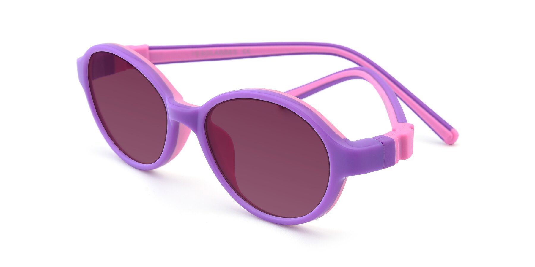 Angle of 1120 in Purple-Pink with Wine Tinted Lenses