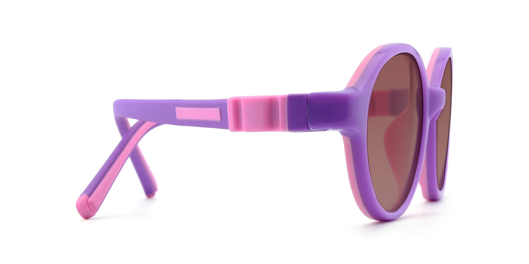 Side of 1120 in Purple-Pink with Garnet Tinted Lenses