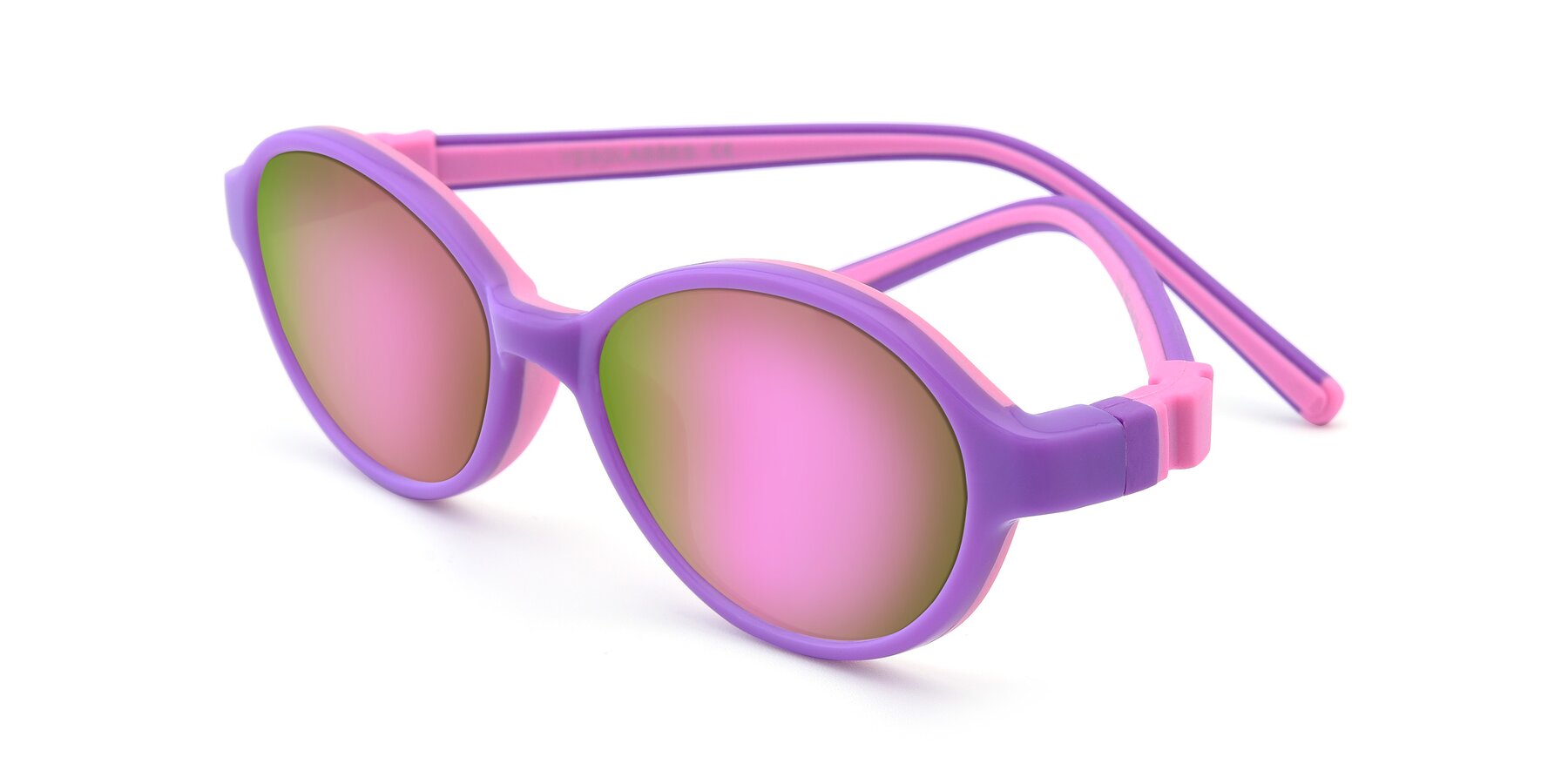 Angle of 1120 in Purple-Pink with Pink Mirrored Lenses