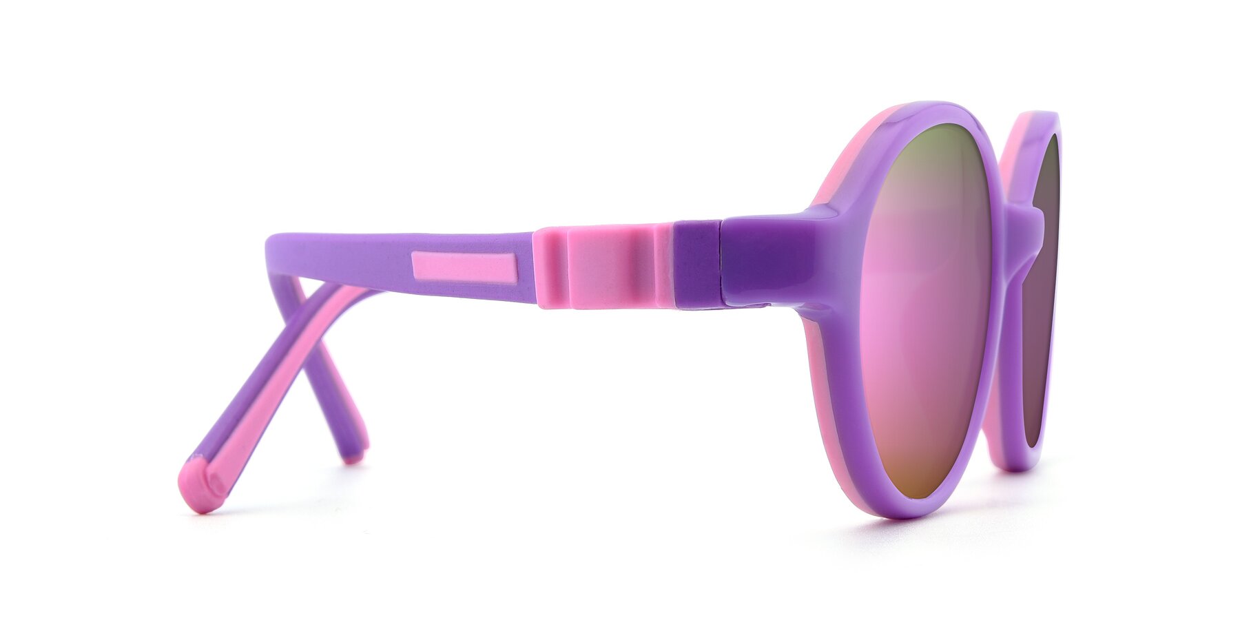 Side of 1120 in Purple-Pink with Pink Mirrored Lenses