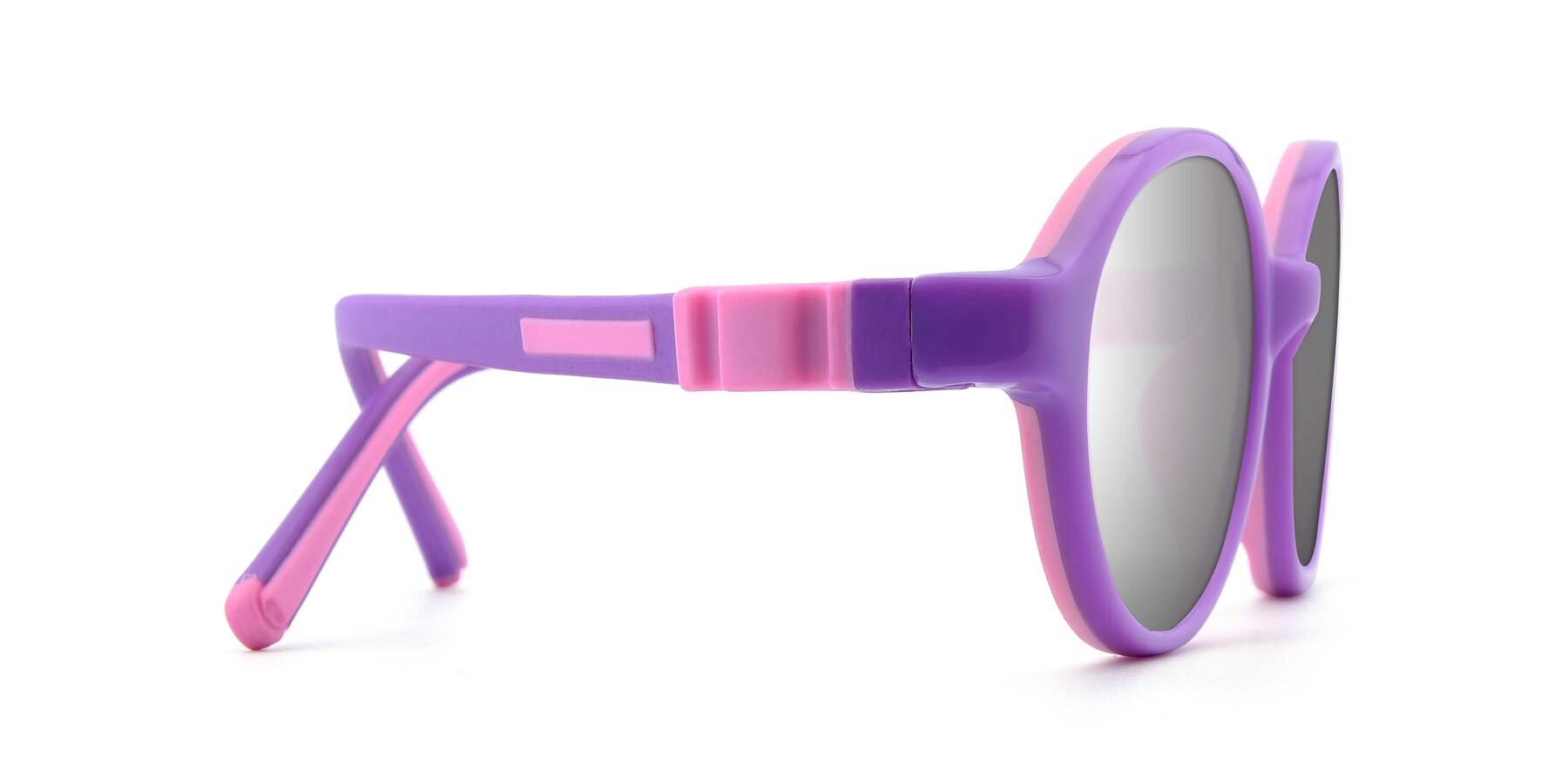 Side of 1120 in Purple-Pink with Silver Mirrored Lenses