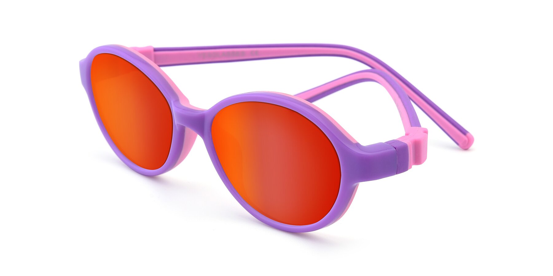 Angle of 1120 in Purple-Pink with Red Gold Mirrored Lenses
