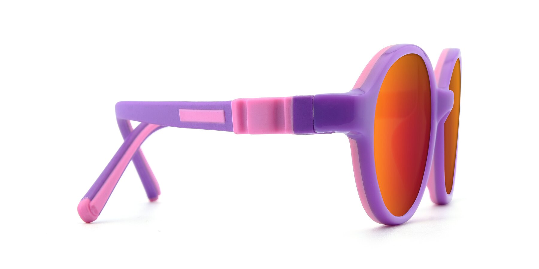 Side of 1120 in Purple-Pink with Red Gold Mirrored Lenses