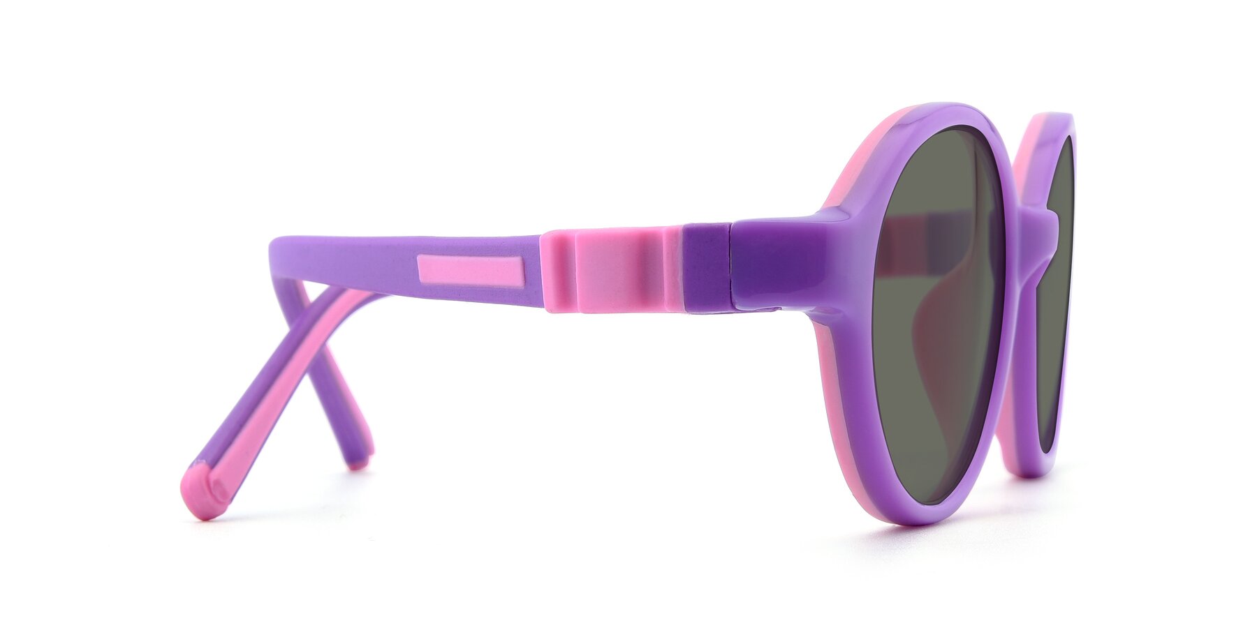 Side of 1120 in Purple-Pink with Gray Polarized Lenses