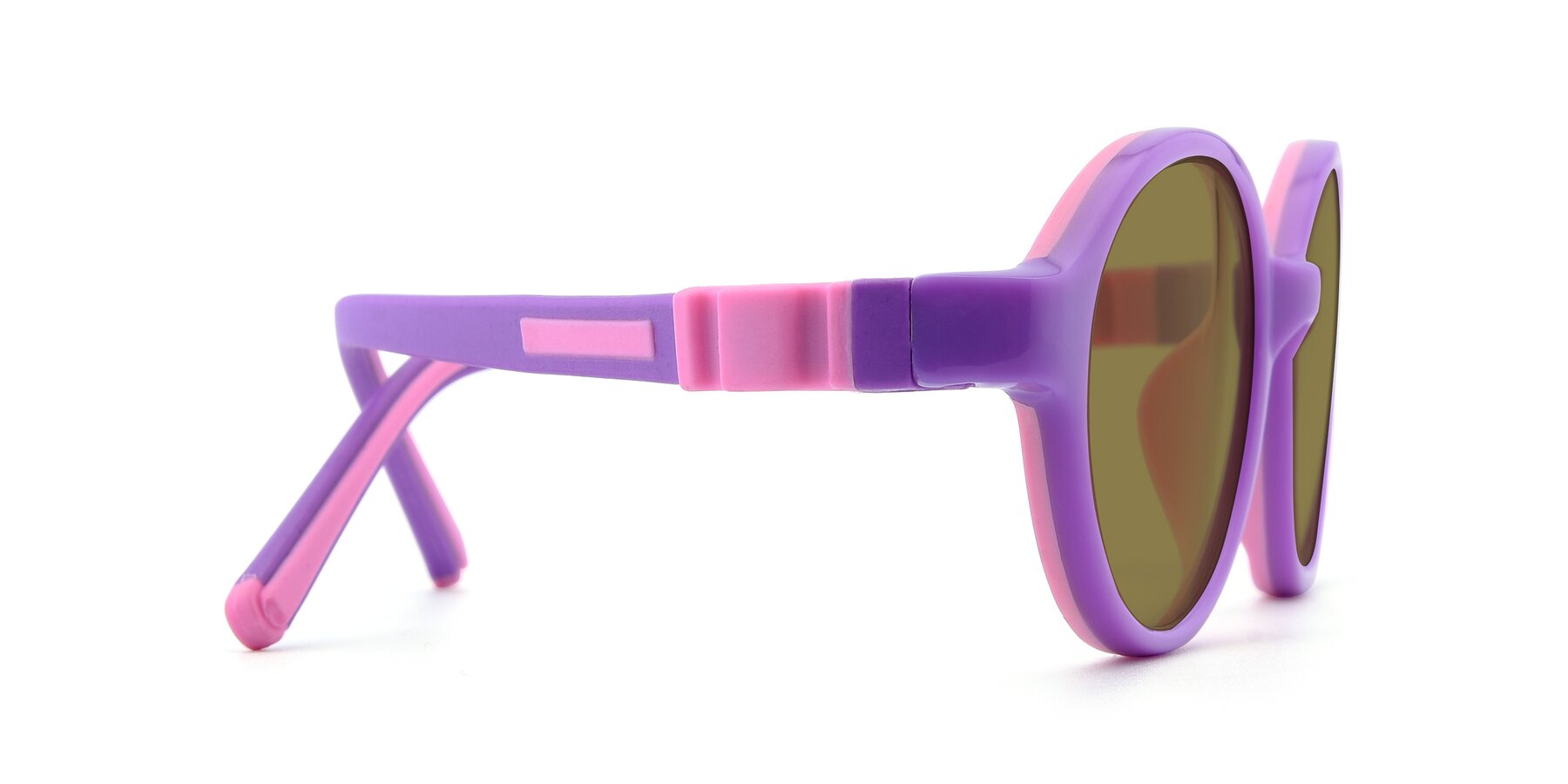 Side of 1120 in Purple-Pink with Brown Polarized Lenses