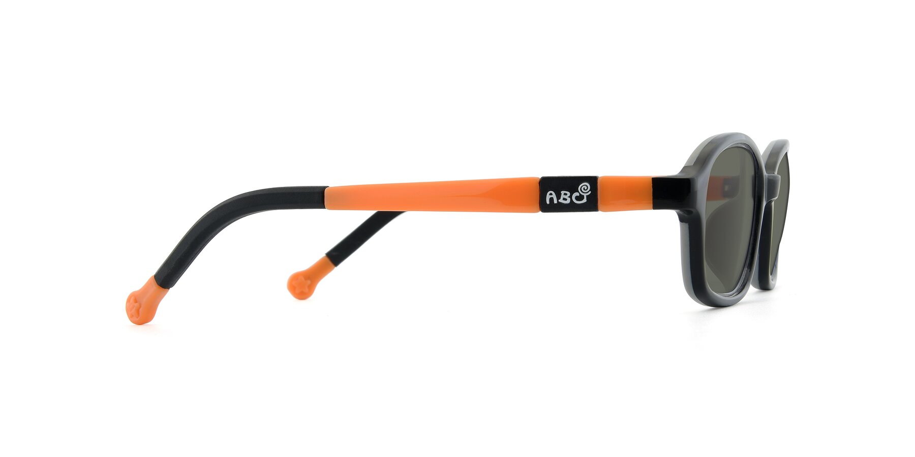 Side of 533 in Black-Orange with Gray Polarized Lenses