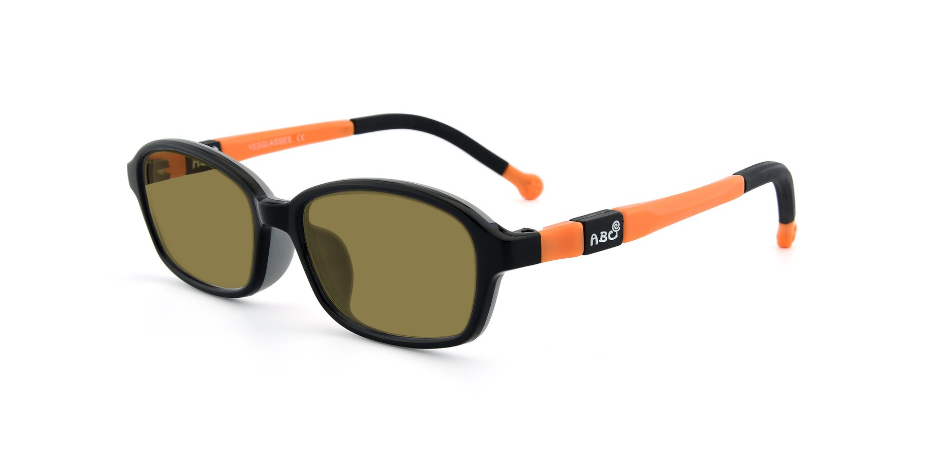 Angle of 533 in Black-Orange with Brown Polarized Lenses