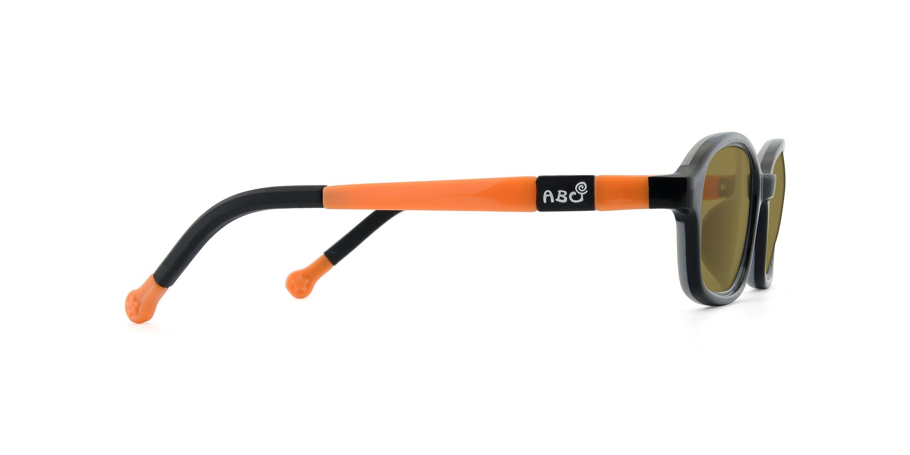 Side of 533 in Black-Orange with Brown Polarized Lenses