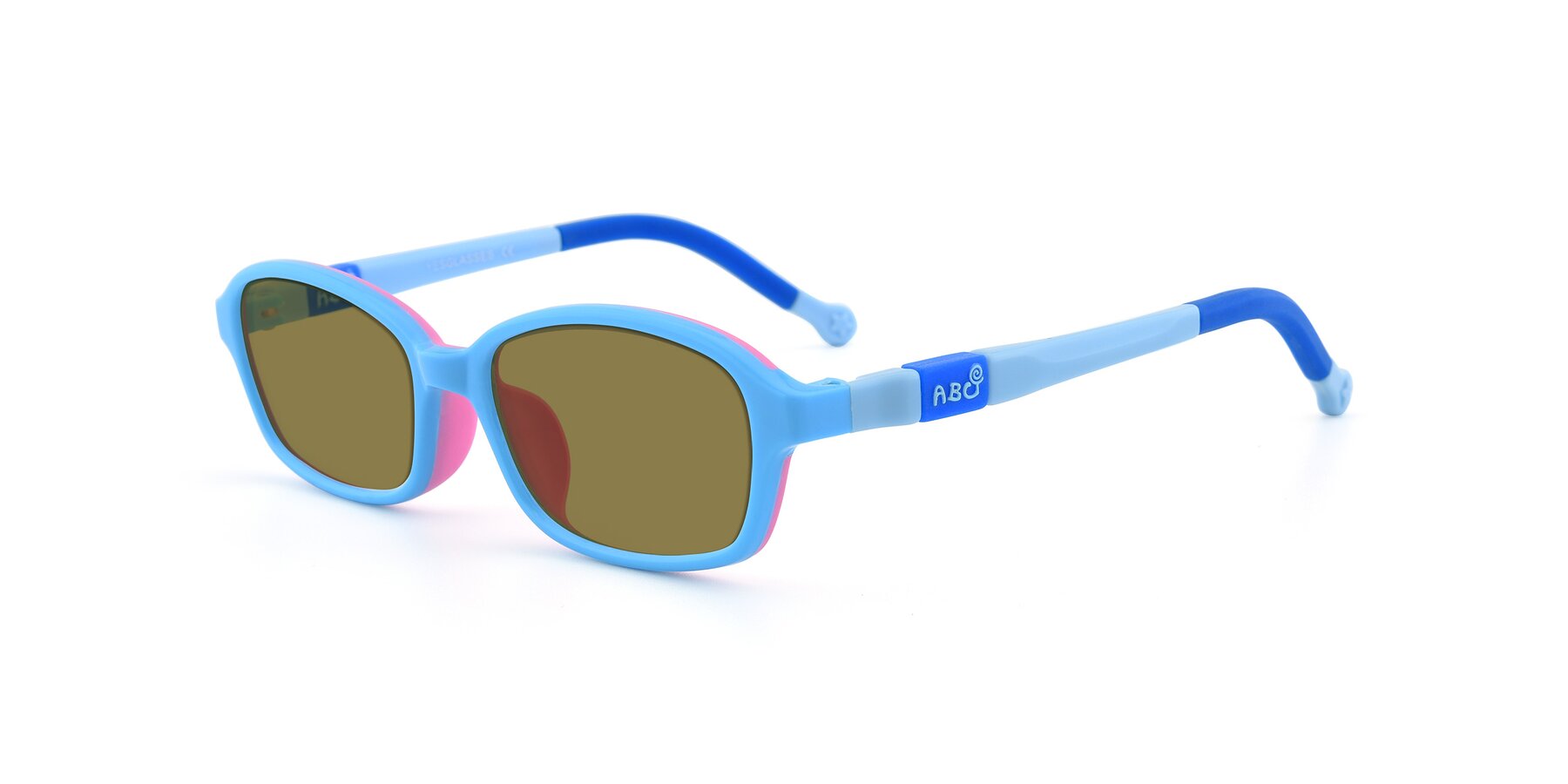 Angle of 533 in Sky Blue-Navy with Brown Polarized Lenses