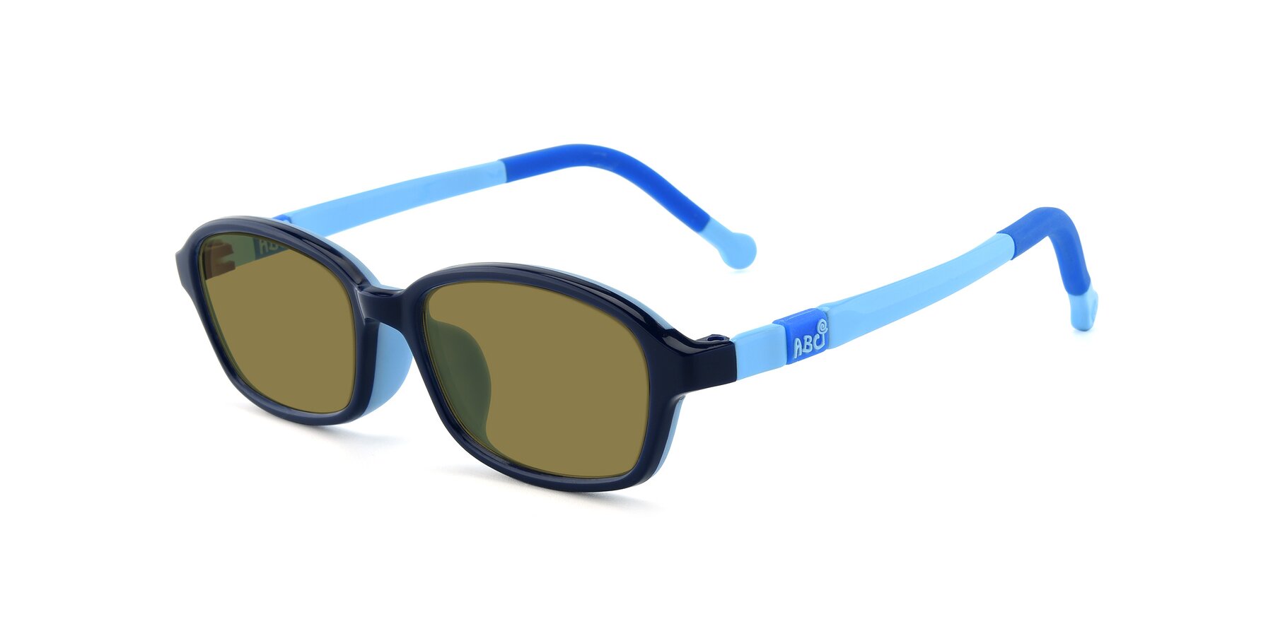 Angle of 533 in Black-Blue with Brown Polarized Lenses