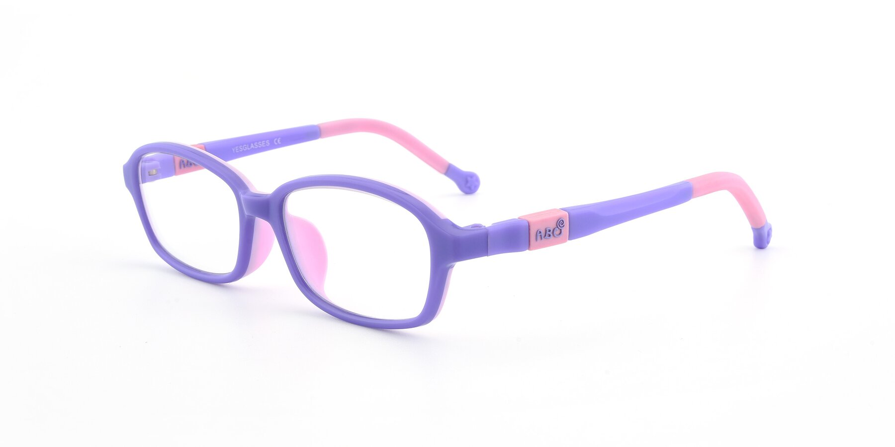 Angle of 533 in Purple-Pink with Clear Blue Light Blocking Lenses
