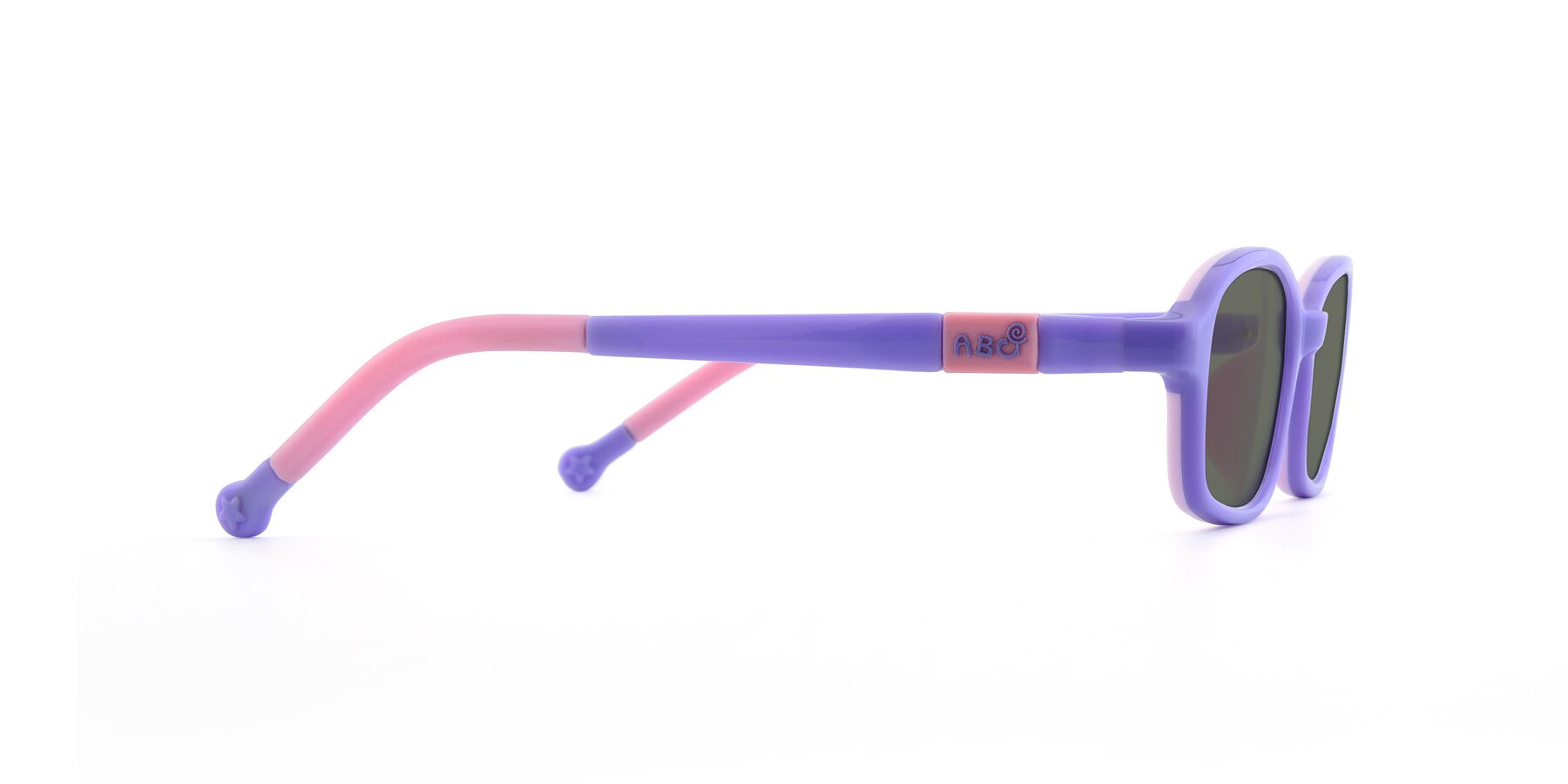 Side of 533 in Purple-Pink with Gray Polarized Lenses