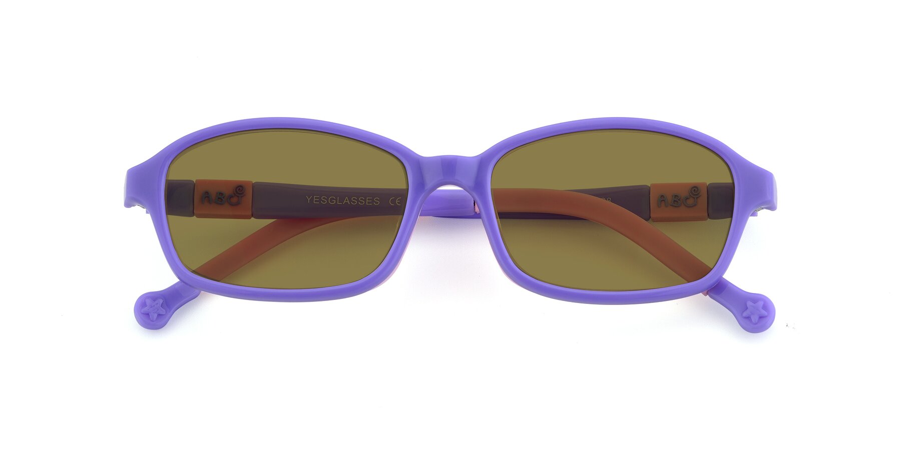 Folded Front of 533 in Purple-Pink with Brown Polarized Lenses