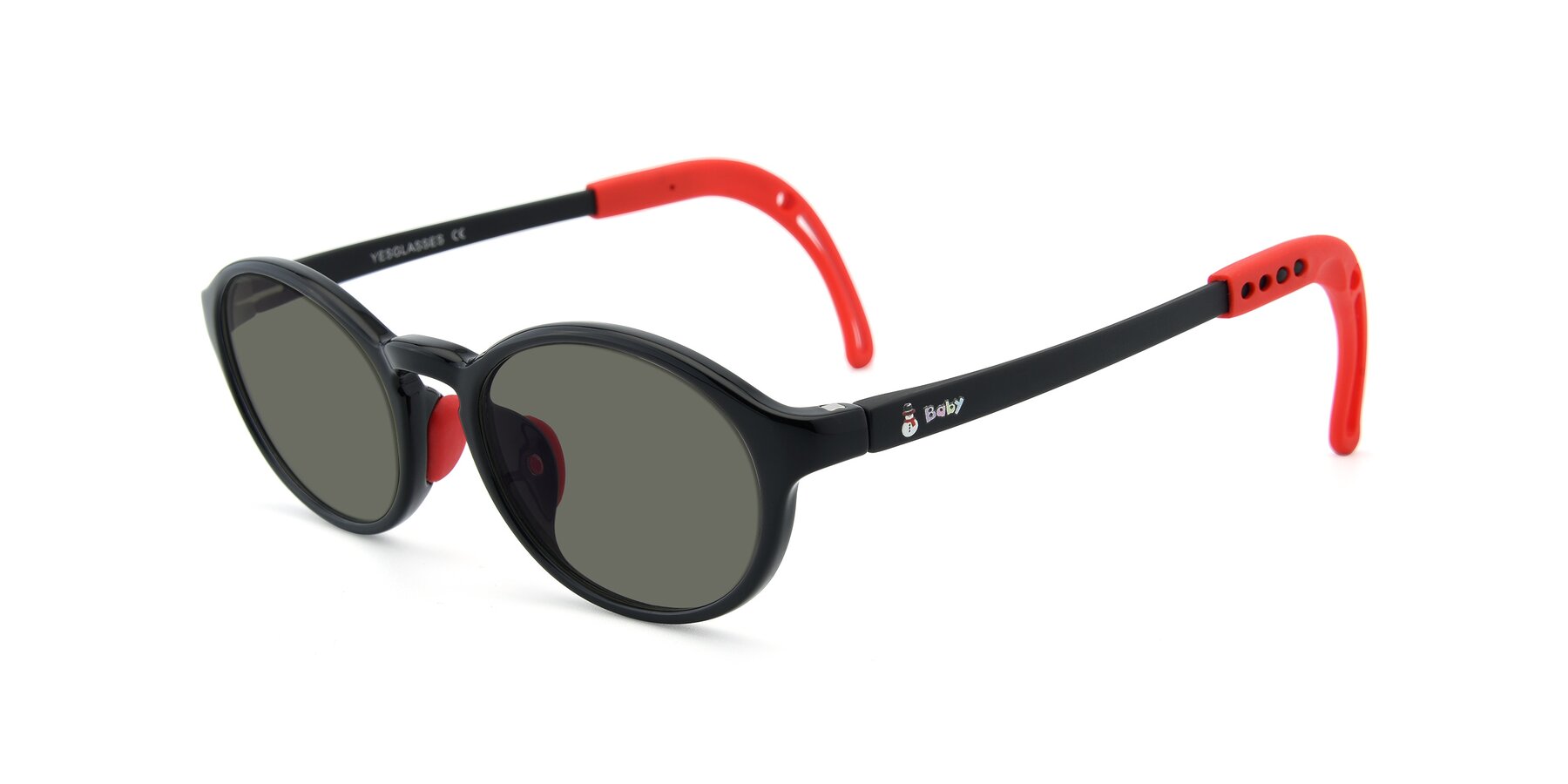 Angle of 8373 in Black-Red with Gray Polarized Lenses